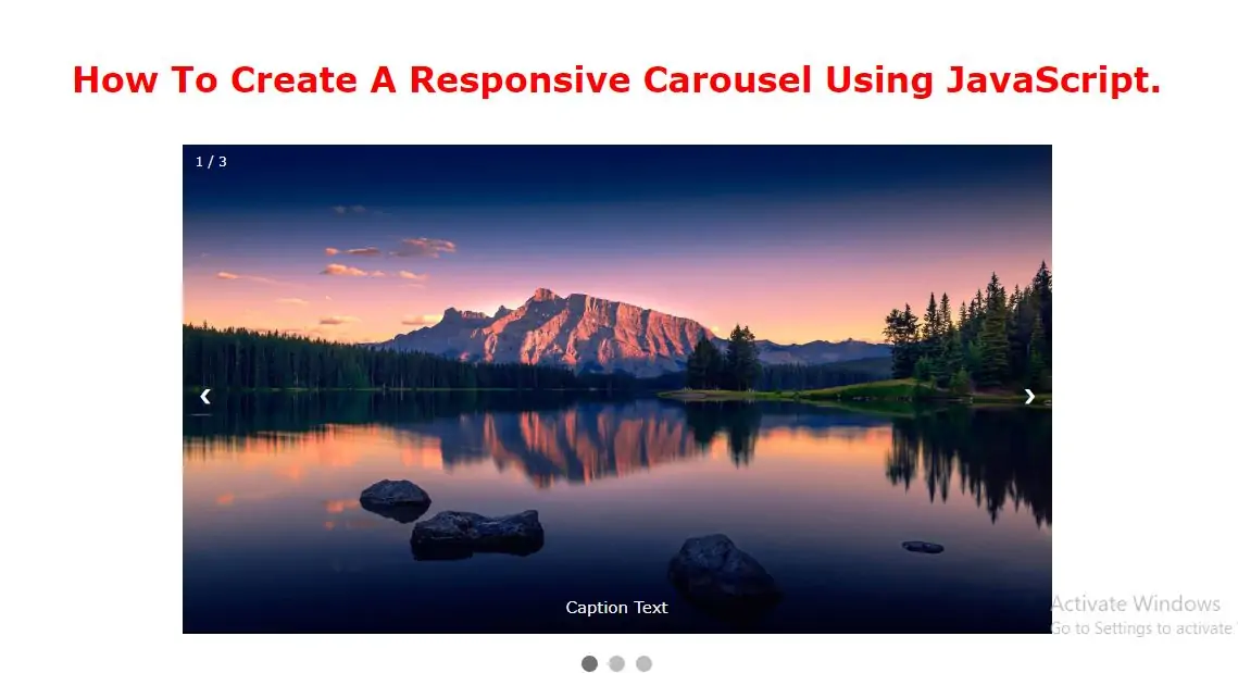 How To Create A Responsive Carousel Using JavaScript.