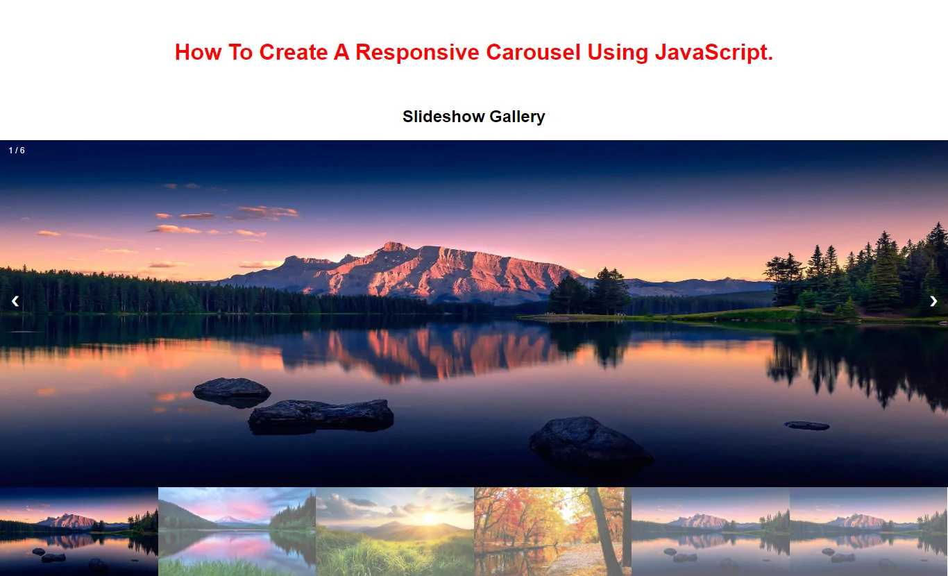 How To Create Slide show Gallery Using Java Script