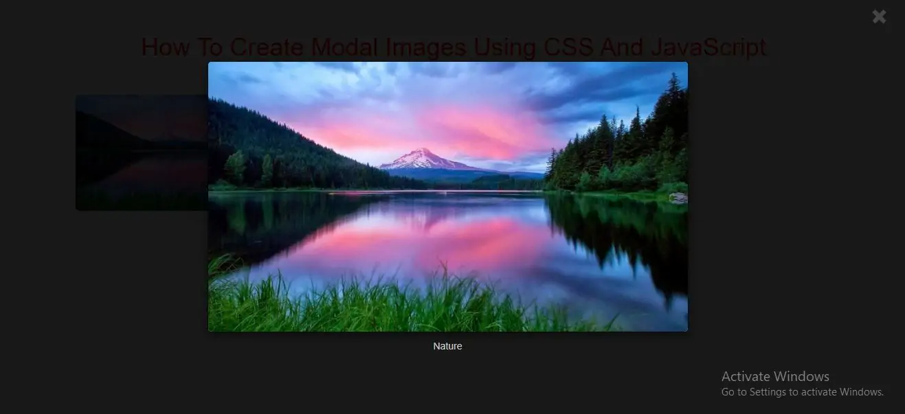 How To Create Modal Images Using CSS And JavaScript
