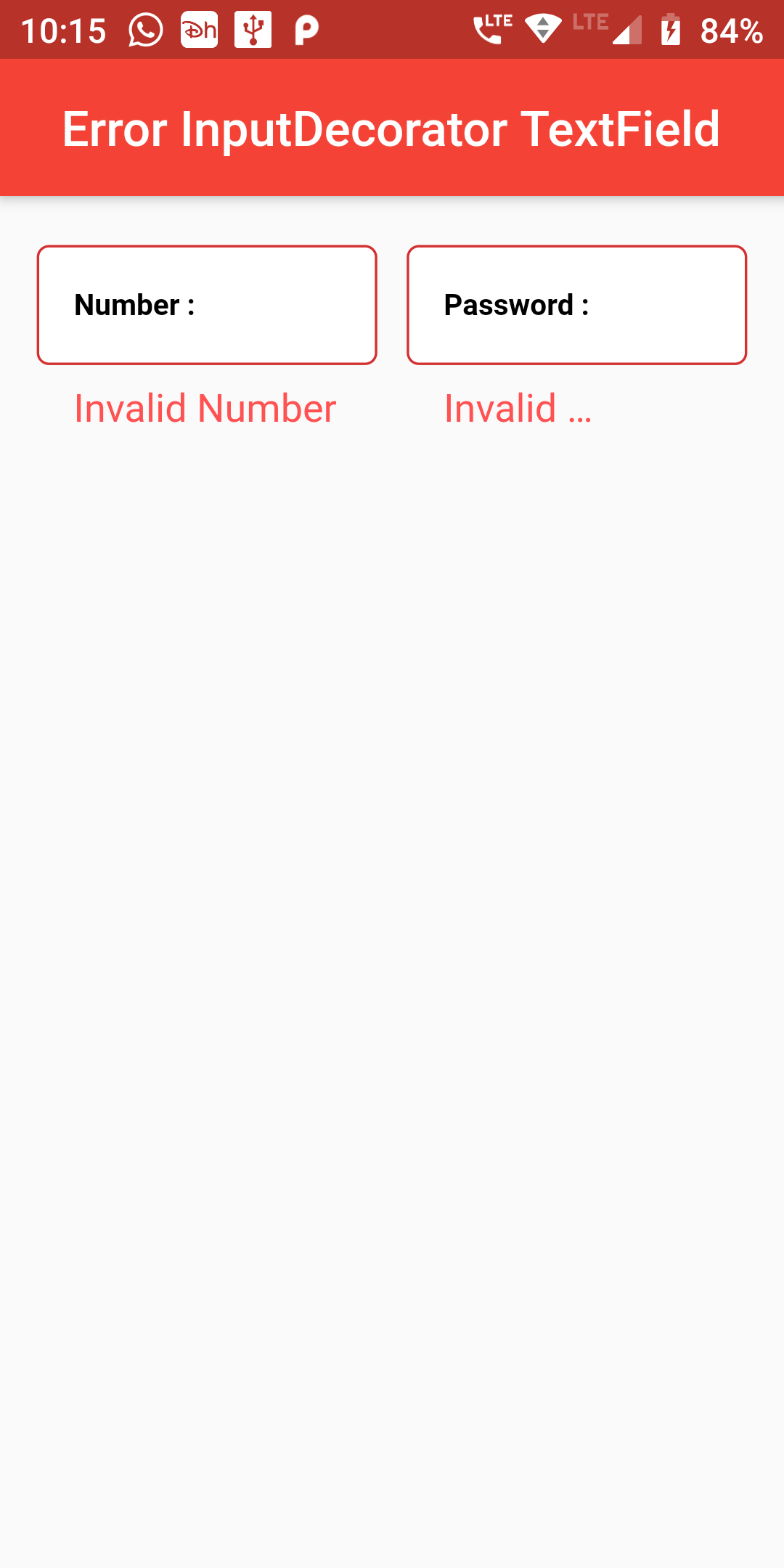 Error Inputdecorator Text Field In Flutter Android App