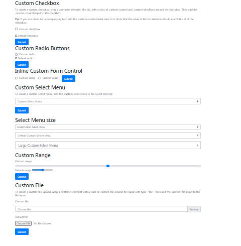 Bootstrap Custom Forms