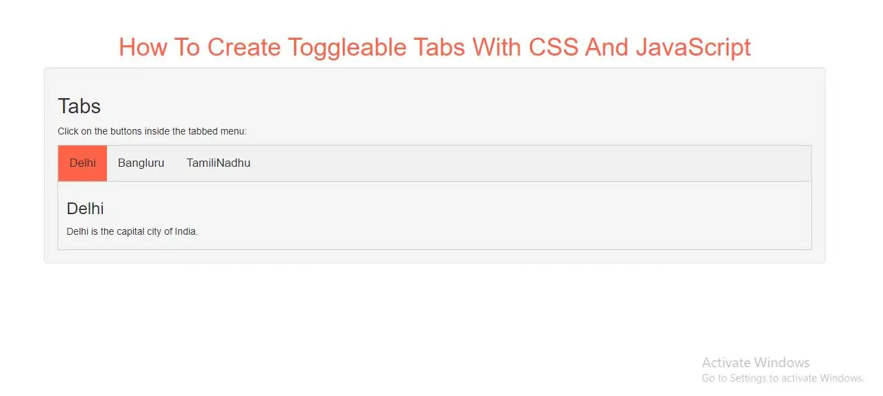 How To Create Toggleable Tabs With CSS And JavaScript