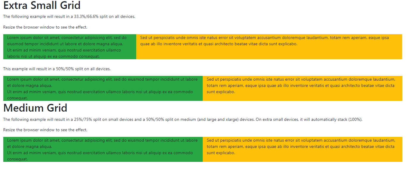 Bootstrap sm and md