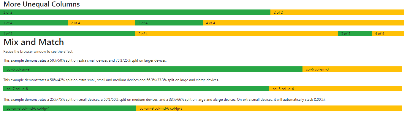 Bootstrap Grid Exsamples