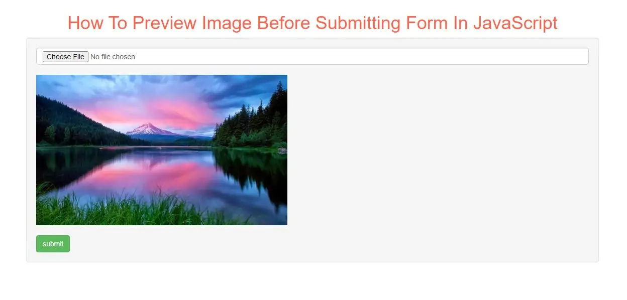 How To Preview Image Before Submitting Form In JavaScript