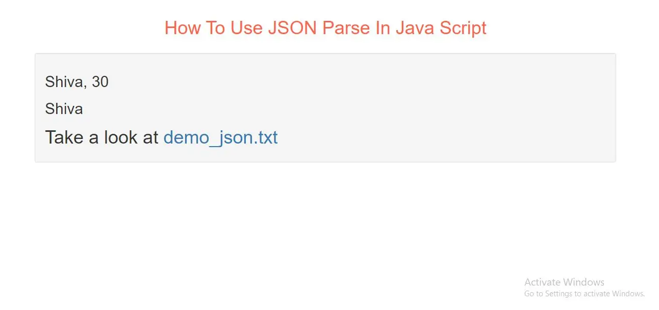 How To Use JSON Parse In Java Script With Examples