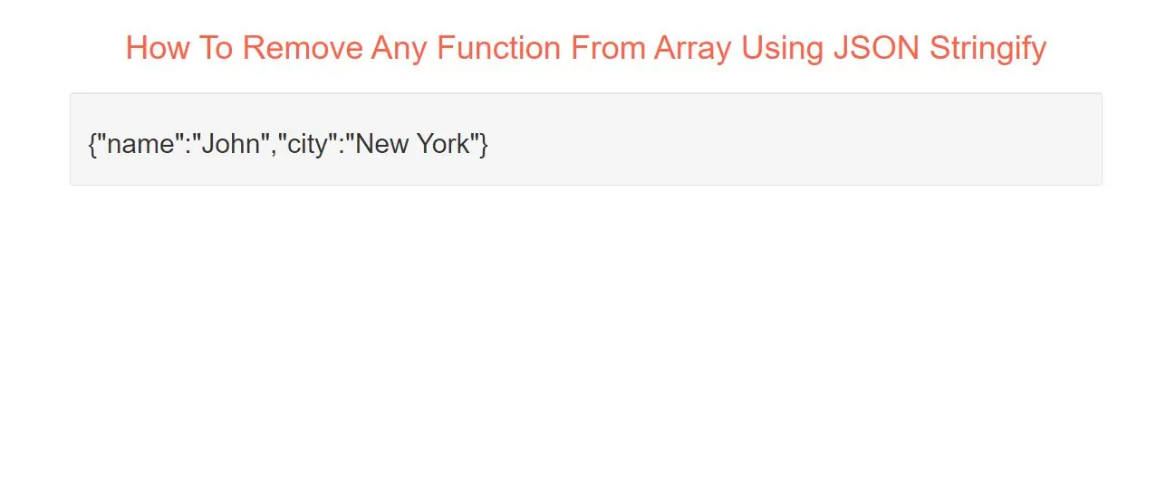 How To Remove Any Function From Array Using JSON Stringify