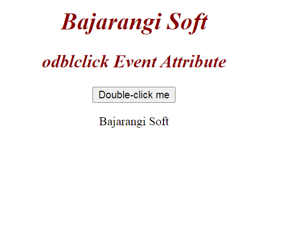 ondblclick Event Attribute