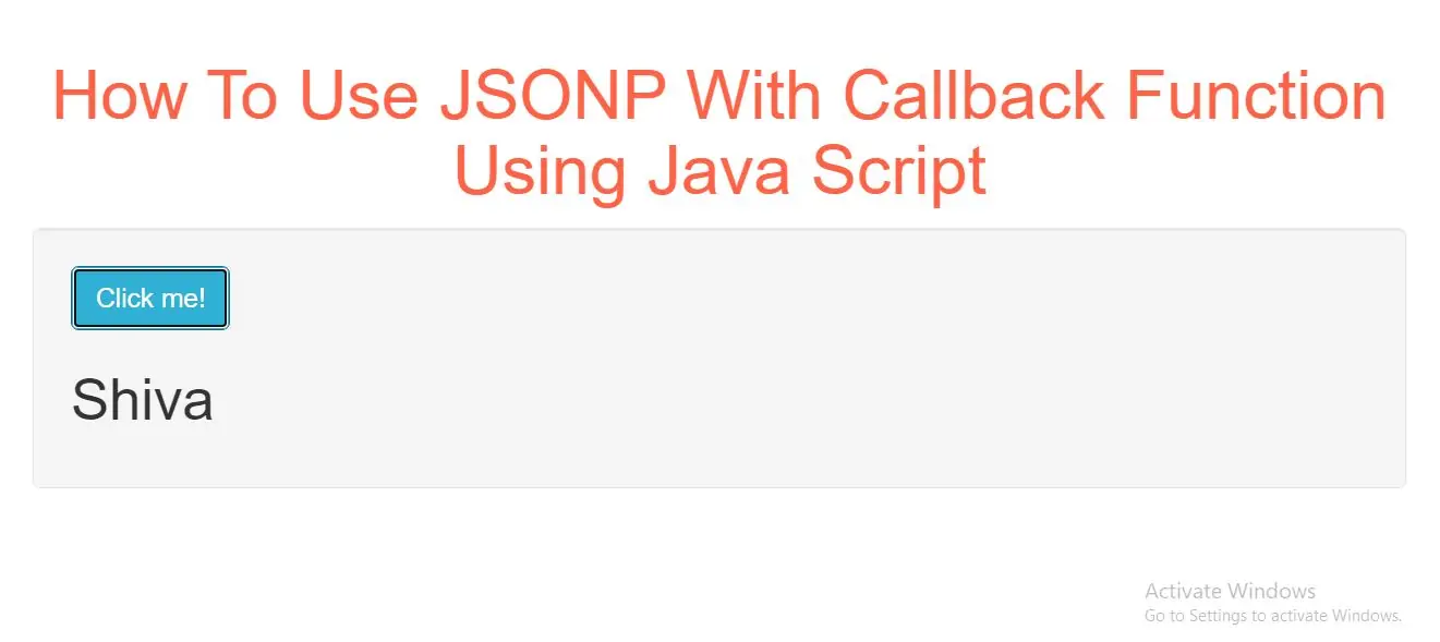 How To Use JSONP With Callback Function Using JavaScript