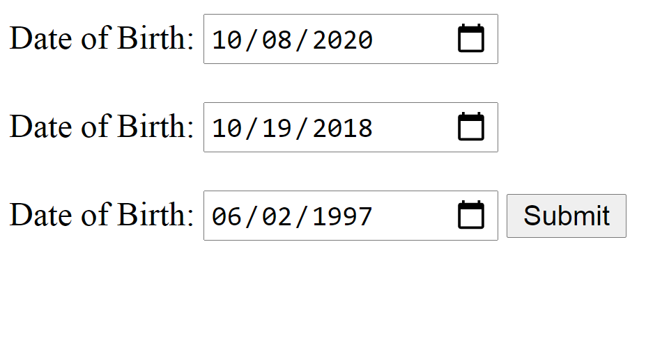 Attribute Input tag