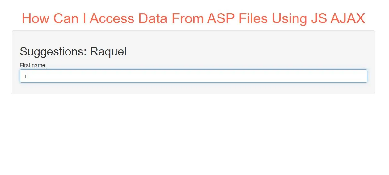 How Can I Access Data From ASP Files Using JS AJAX