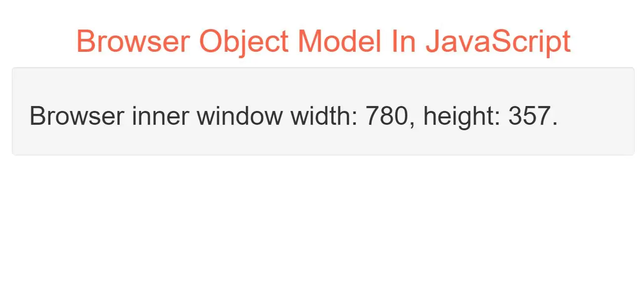 What Is Browser Object Model In JavaScript With Example