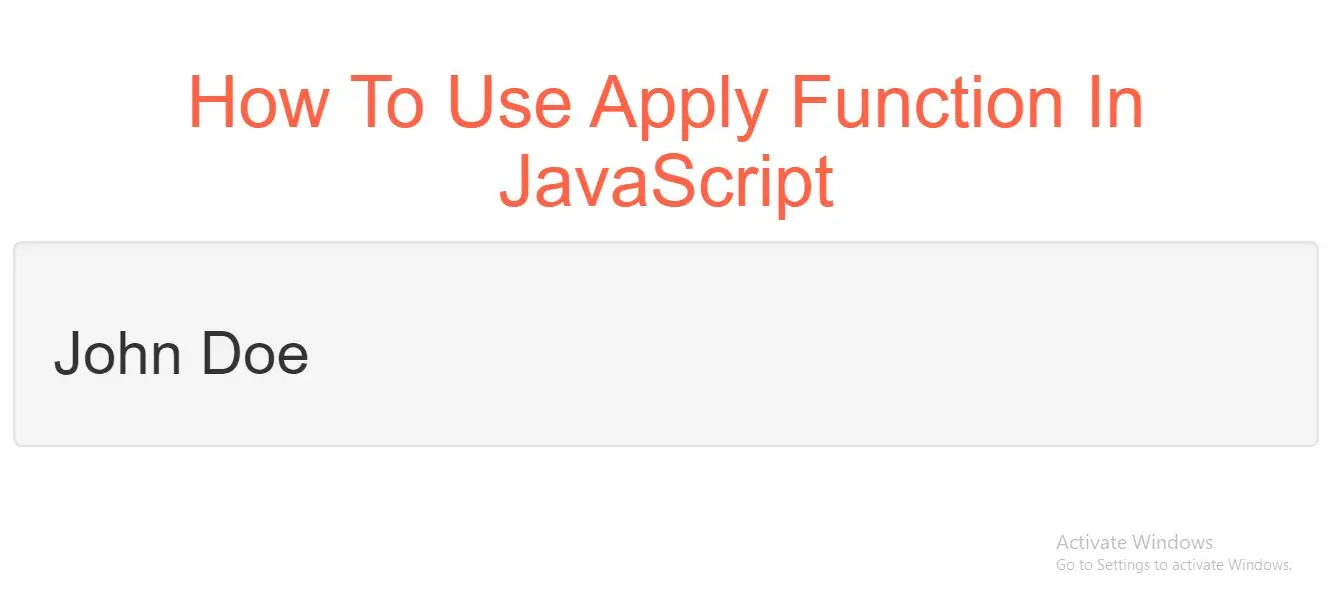 How To Use Apply Function In JavaScript With Example