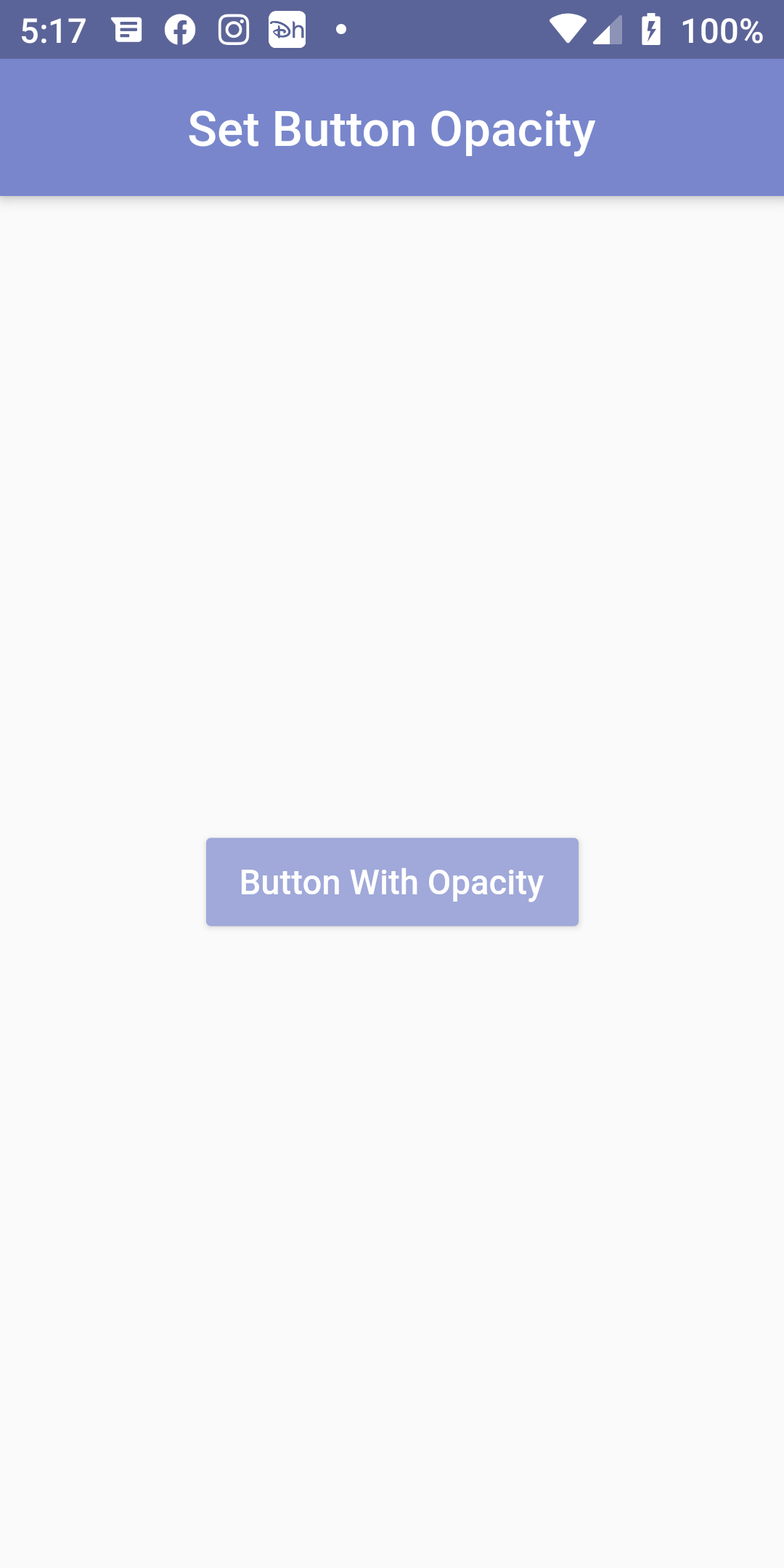 How To Set Button Opacity Using Flutter Android App