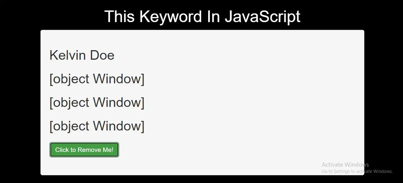 How To Use This Keyword In JavaScript With Example