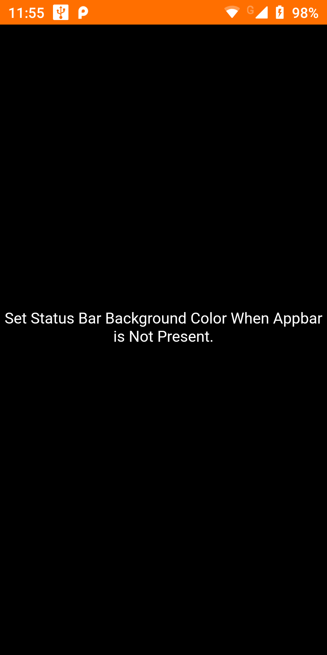 Set Statusbar Color When Appbar Is Not Present In Flutter