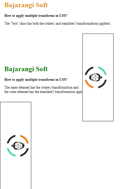 Multiple Transform property