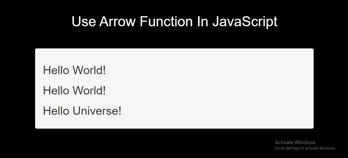 How To Use Arrow Function In JavaScript With Example