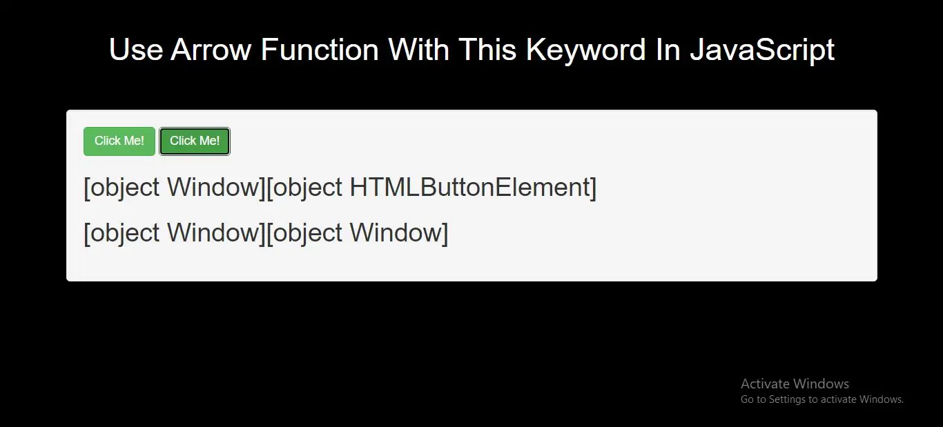 How To Use Arrow Function With This Keyword In JavaScript