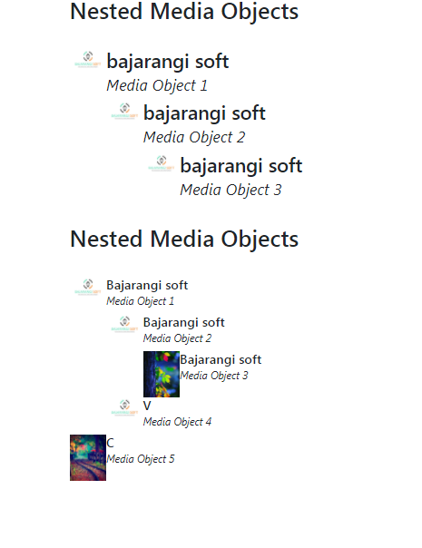 Media Objects In Nested Format