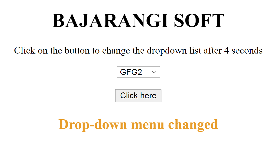 Change Dropdown Menu