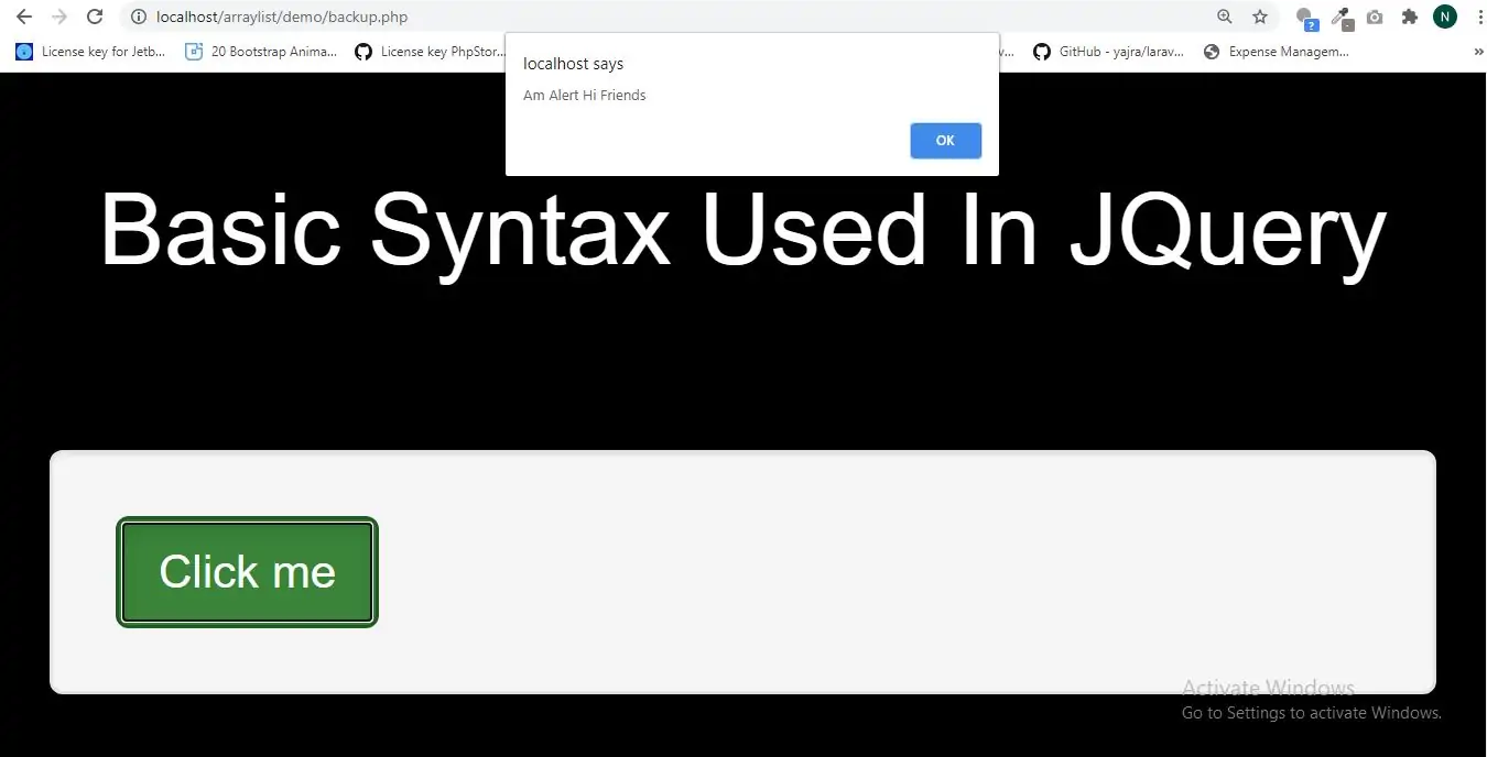 What Is The Basic Syntax Used In JQuery With Example