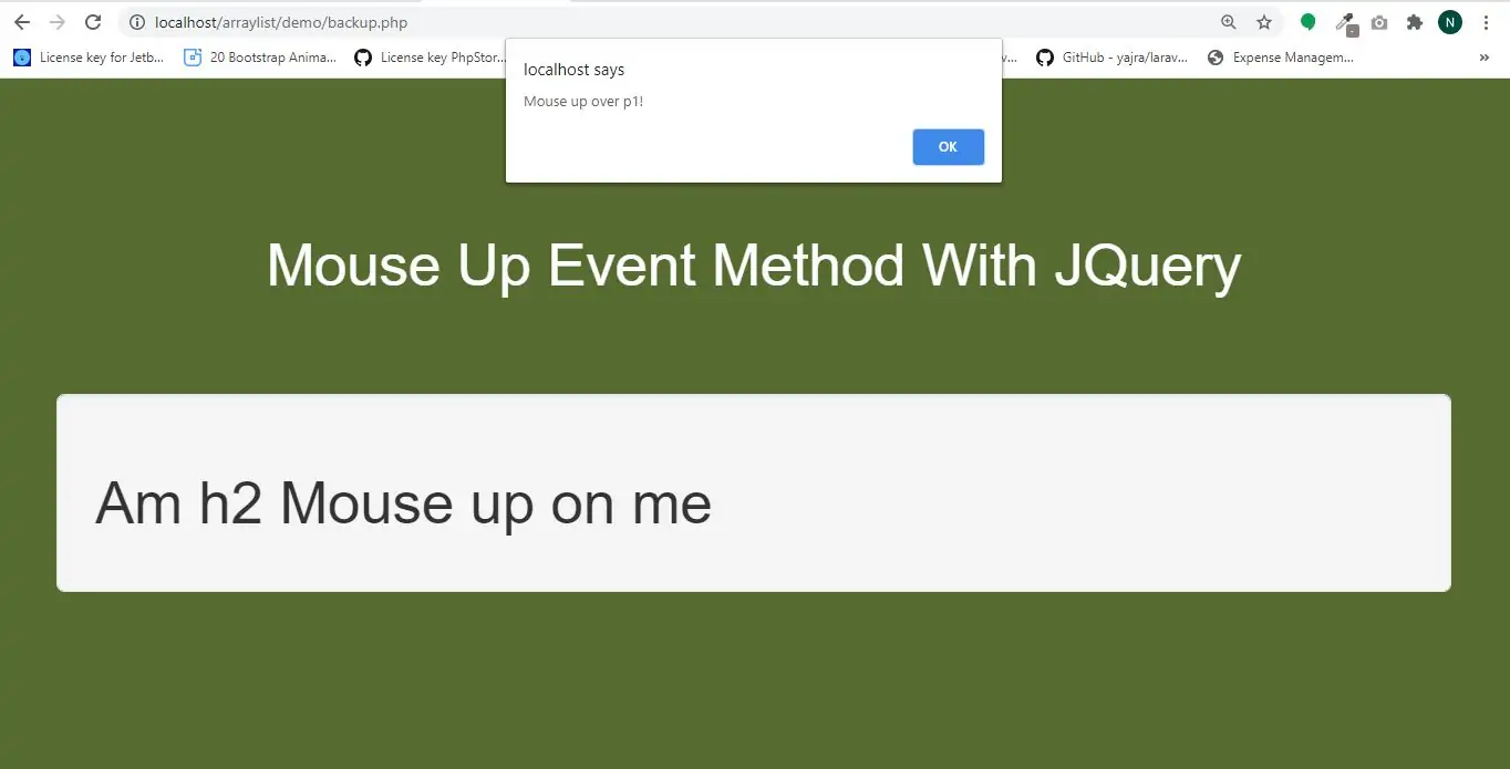 How To Use Mouse Up Event Method In JQuery With Example
