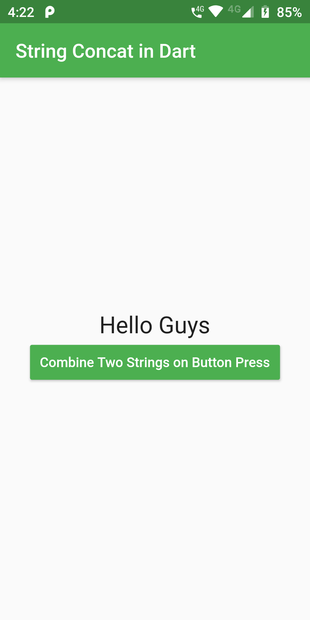 Combine Concat Two Strings Using Flutter Android App