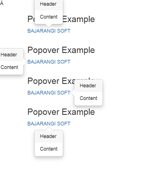 Popover in bootstrap