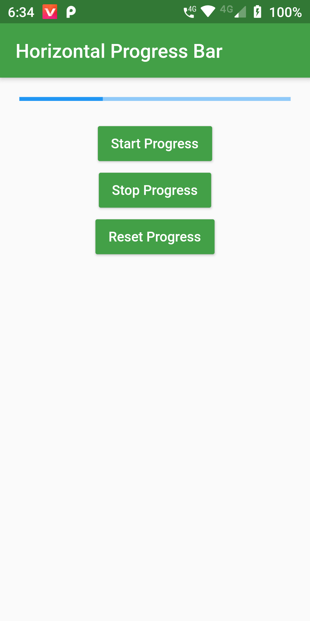 Horizontal Progress Bar Linear Progress Indicator Using Flutter