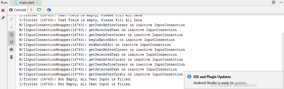 Check Textfield Text Input Is Empty Or Not Using Flutter App