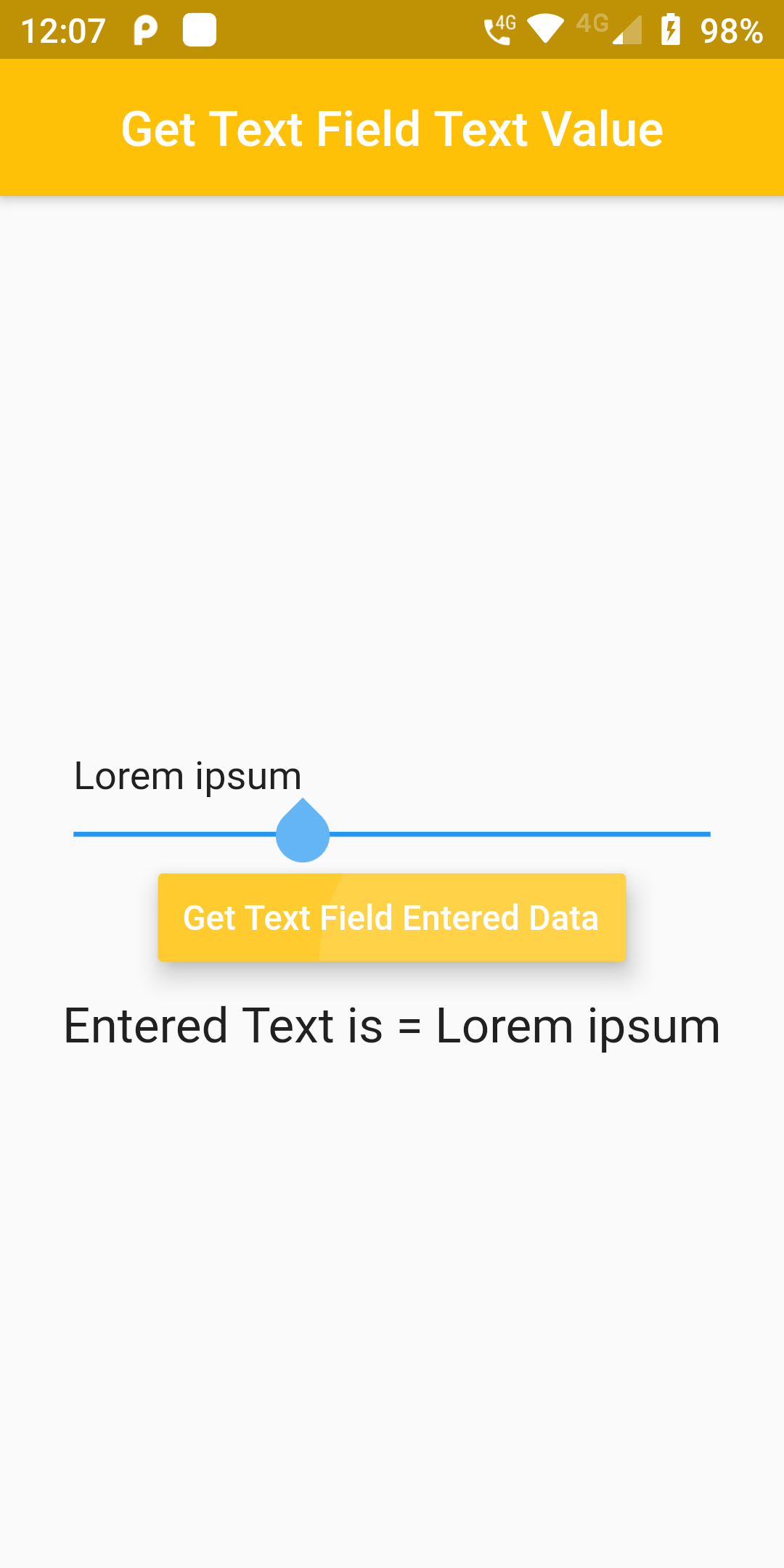 Get Textfield Text Input Value On Button Onclick Using Flutter