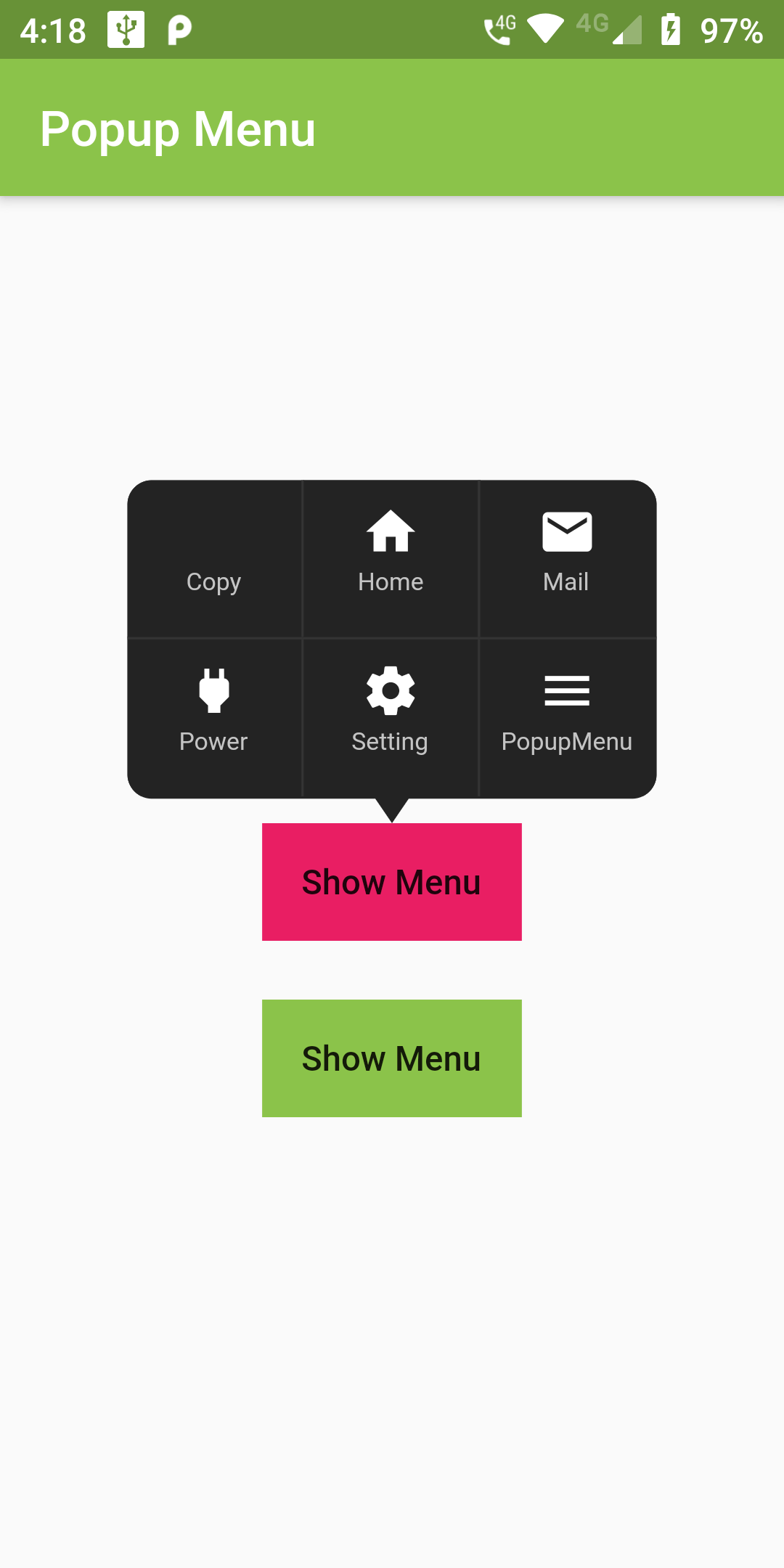 How To Create Popup Menu Items In Flutter Android App