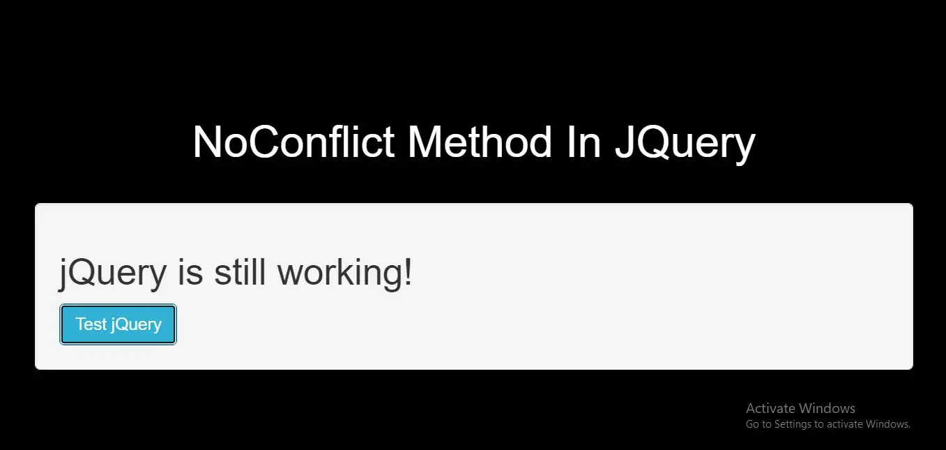 How To Use NoConflict Method In JQuery With Example