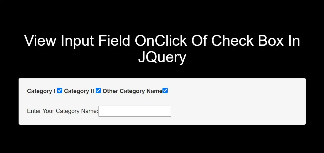how-to-display-input-field-onclick-of-radio-button-in-jquery