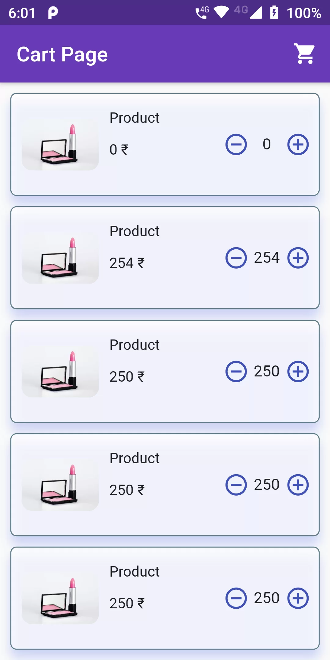 How To Create Simple Cart Design Using Flutter Android App