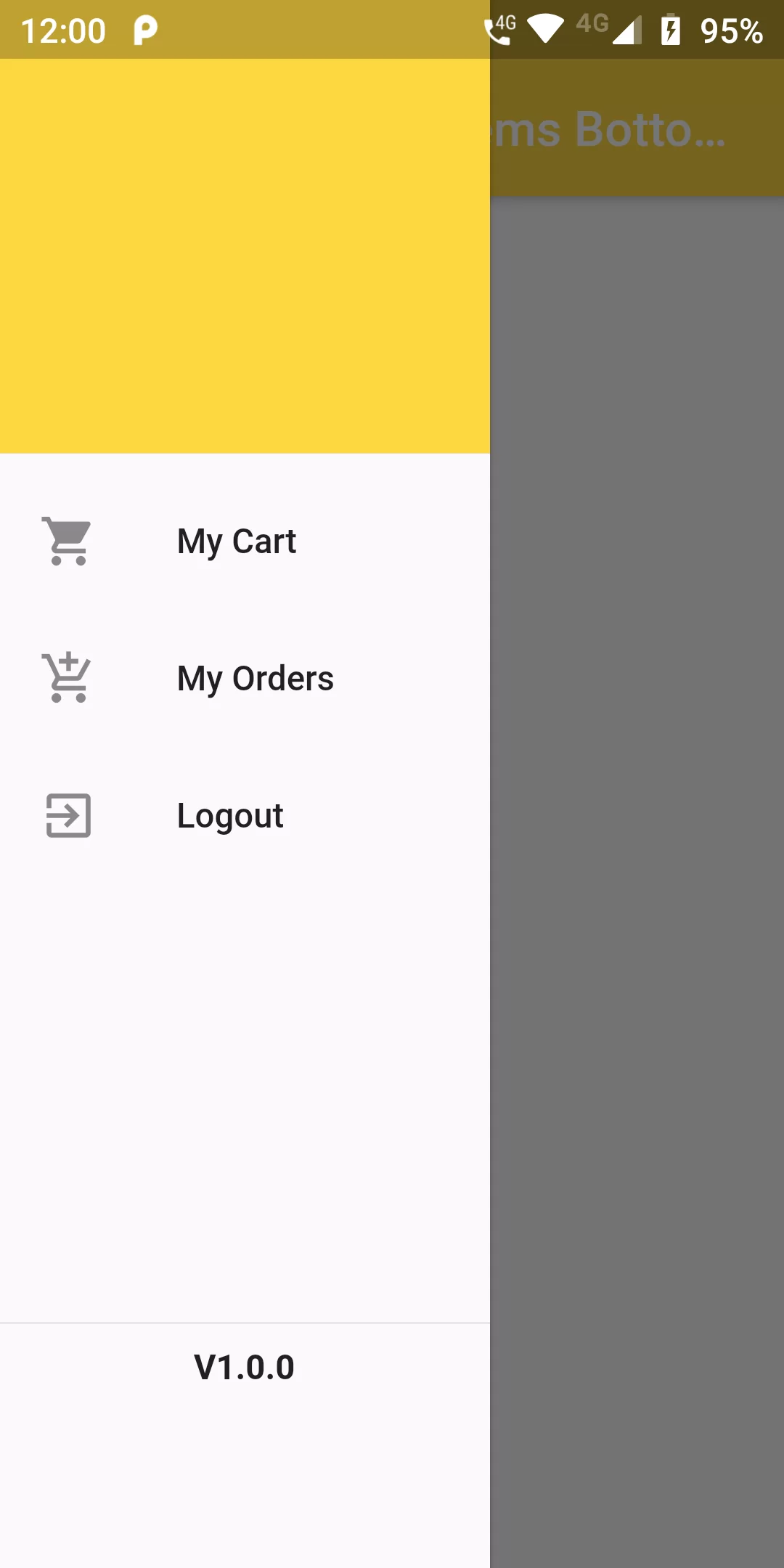 How To Align Menu Items Bottom Drawer Using Flutter App