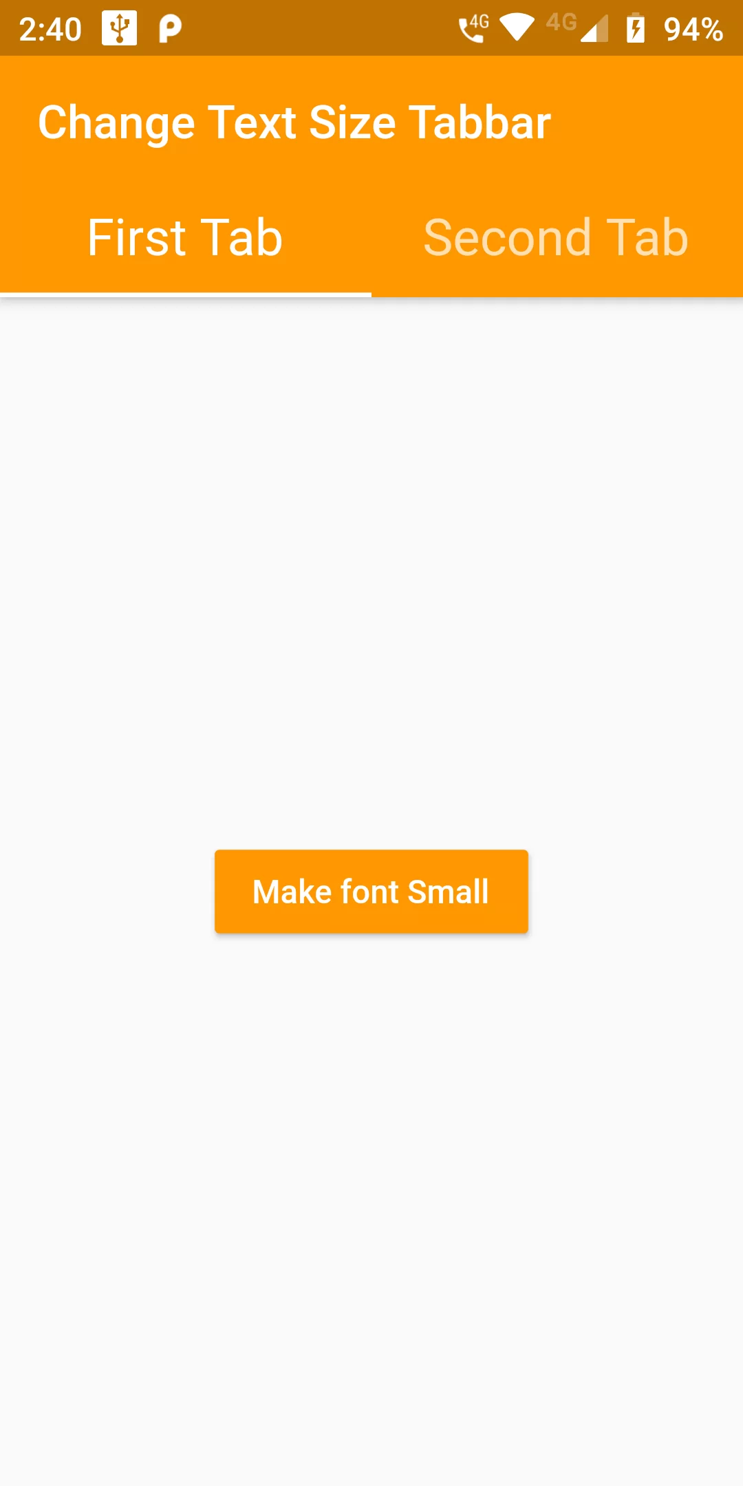 How To Change Text Size Tabbar Using Flutter Android App