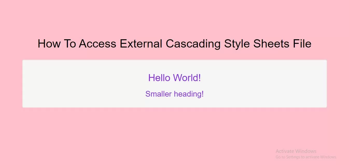 How To Access External Cascading Style Sheets File