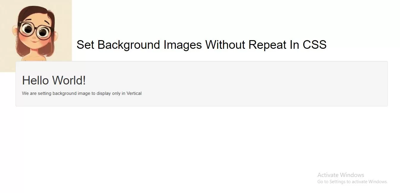 How To Set Background Images Without Repeat In CSS