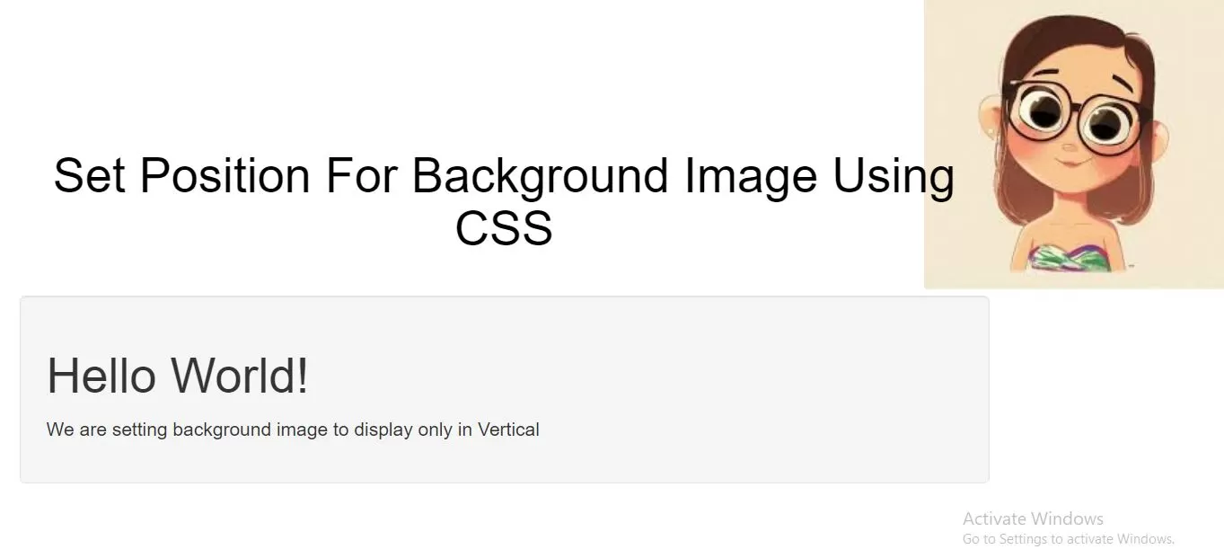 How To Set Position For Background Image Using CSS