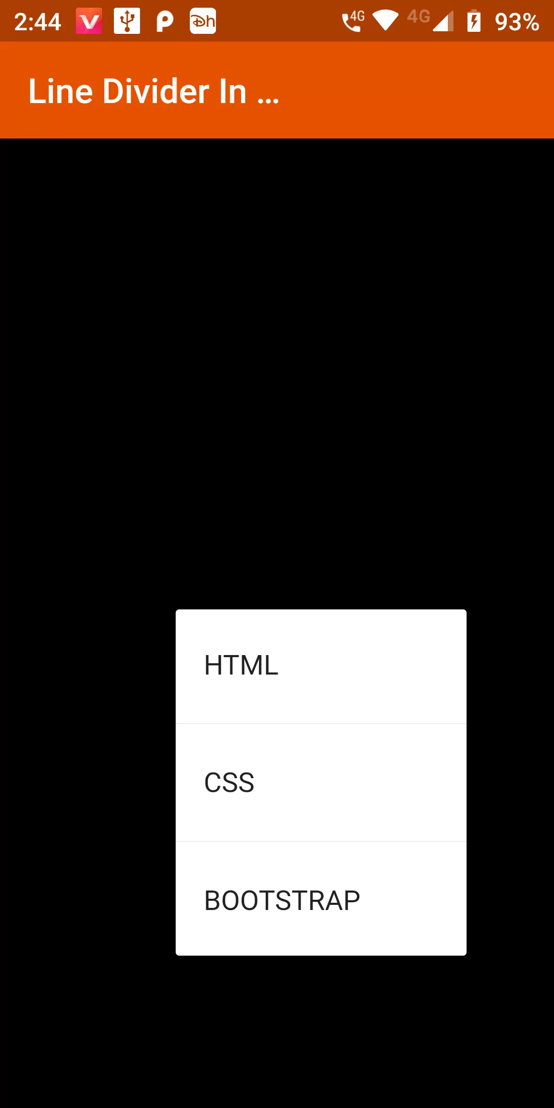 How To Add Line Divider In Popup Menu Items Using Flutter App
