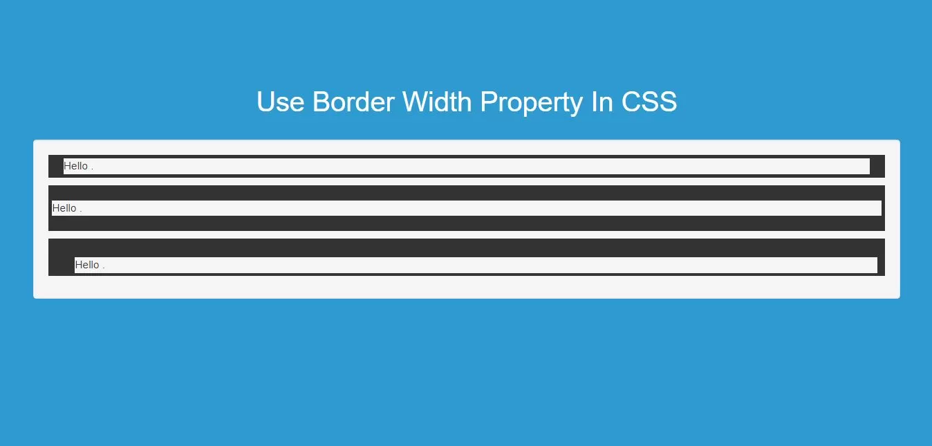 How To Use Border Width Property In CSS With Example
