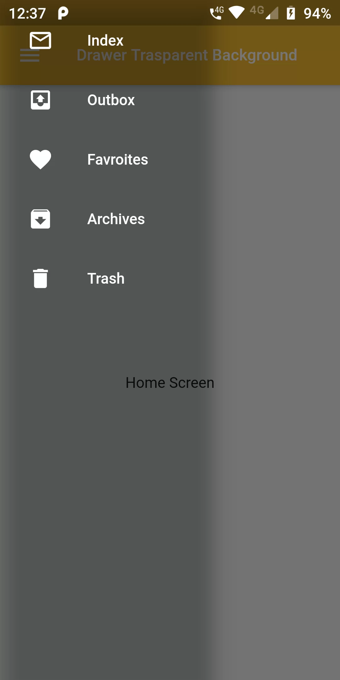 How To Create Drawer Trasparent Background Using Flutter App