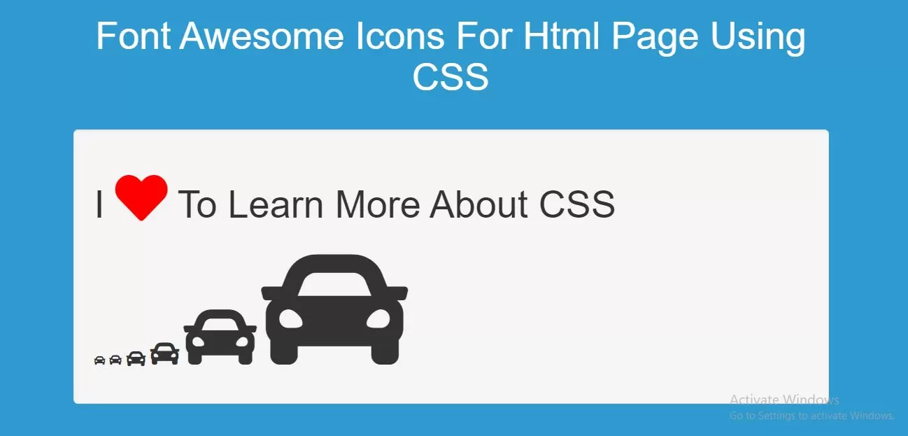 How To Use Font Awesome Icons For Html Page Using CSS