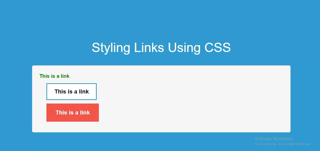 How Can I Set Styling Links Using CSS With Example