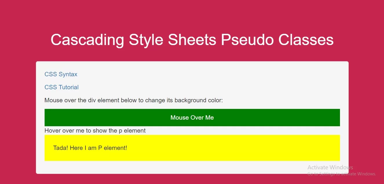 What Is Cascading Style Sheets Pseudo Classes With Examples