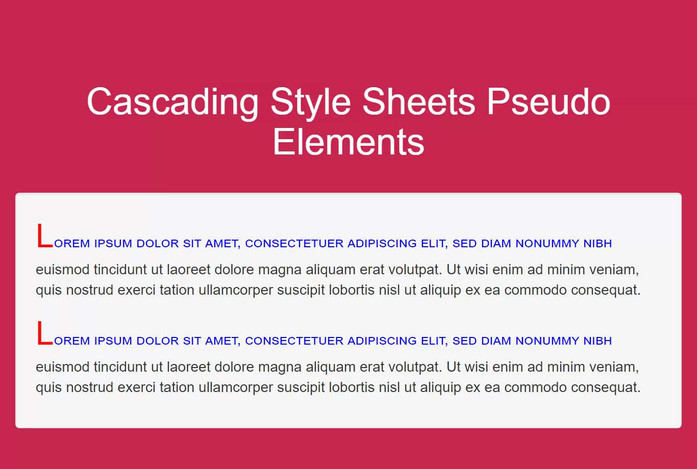 What Are The Cascading Style Sheets Pseudo Elements
