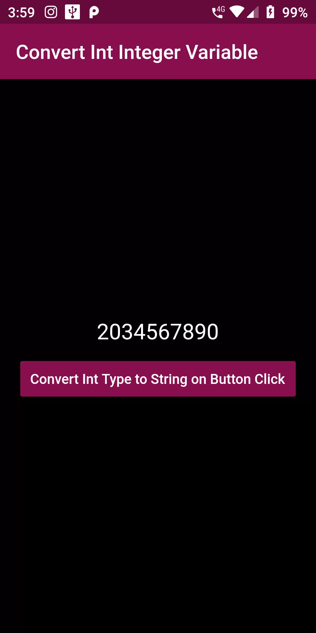 Flutter Convert Int Variable To String Data Type App