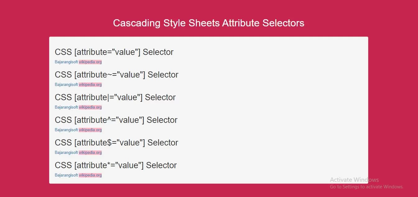 How To Use Cascading Style Sheets Attribute Selectors